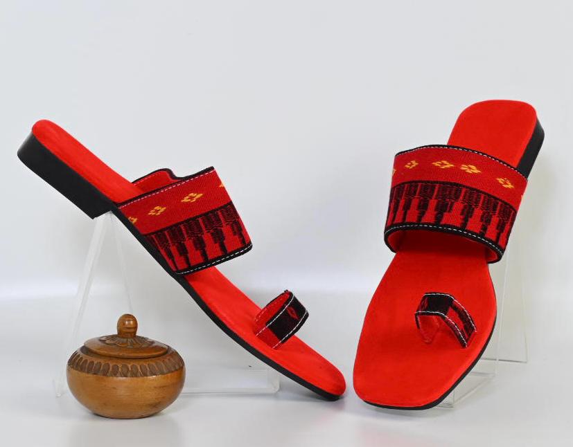 RED FLAT SANDAL